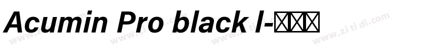 Acumin Pro black l字体转换